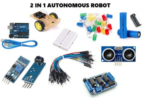 2-in-1 DIY Robot Kit (line following and obstacle avoidance)