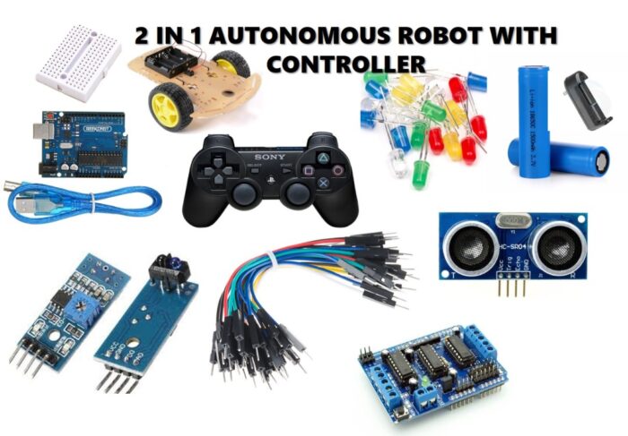 2-in-1 DIY Robot Kit with pad (line following and obstacle avoidance)