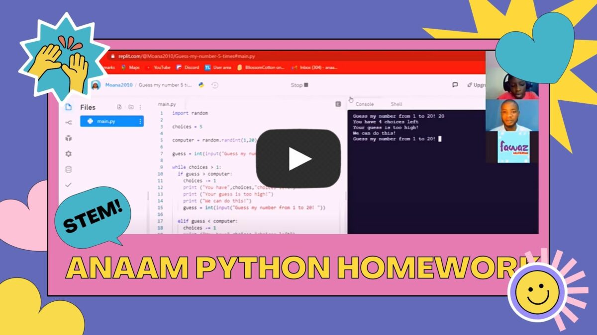eduSTEMlab: Adam drawing 9 and 2 with Python Turtle